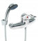Brause-Einhebelarmatur Duscharmatur Brause Armatur Einhandmischer Mischbatterie Bad Dusche Wasserhahn Brausebatterie Silber