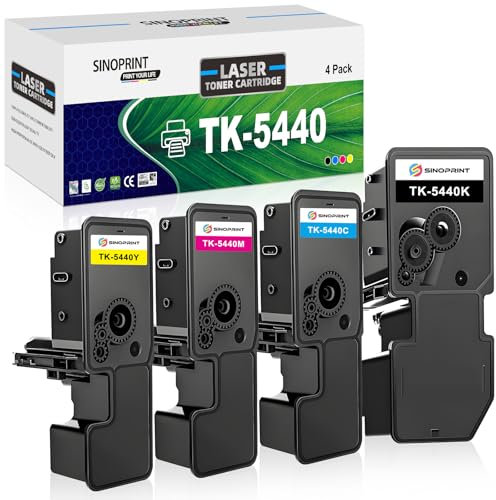 SINOPRINT TK5440 Tonerkartusche Kompatibel für Kyocera TK-5440 TK-5440K TK-5440C TK-5440Y TK-5440M für Kyocera ECOSYS PA2100CWX Toner MA2100CWFX PA2100CX MA2100CFX(Schwarz Cyan Magenta Gelb)