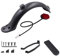 COZERI E Scooter Schutzblech Hinten Set, Hinteres Kotflügel Set Mit LED Rücklicht, Kompatibel Mit Xiaomi M365, 1S, Pro, Pro 2 Elektroroller, Ersatzteil Mit Nummernschild Rahmen, Schrauben und Montagew