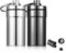 2 Stück Tragbare Pillendose Schlüsselanhänger, Mini Pillendose Schlüsselanhänger, Wasserdicht Aluminium Pillendoses Set für Reisen, Outdoor Wandern Camping und Ausgehen(Schwarz und Silber)