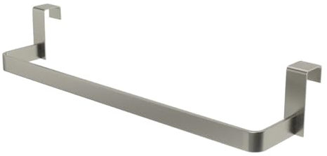 Mice- Toallero de Barra para Mueble, Toallero de Acero Inoxidable - Resistente a Arañazos y Vapor - Sin taladros para Mueble - 36 cm (Niquel Cepillado)