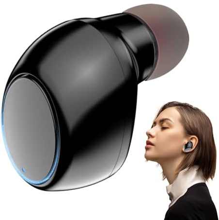 Auriculares Inalámbricos: Auriculares Invisible Con Reducción De Ruido | Para Orejas Izquierda Y Derecha, Emparejamiento Rápido, Larga Vida De La Batería, Pequeños Auriculares Ergonómicos Para Corre