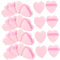 DEARMAMY 50 Pezzi soffio d'amore spugna di bellezza Trucco sbuffi Miscelare Soffio di polvere spugnetta per fondotinta piumini da cipria per cipria floccaggio rosa