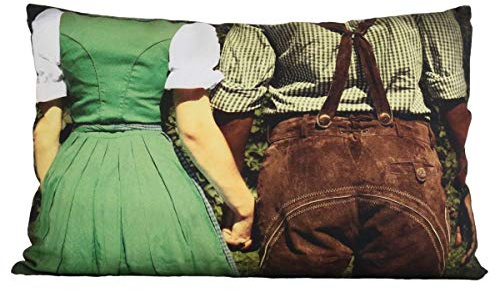 Mars & More - Kissen - Zierkissen - Sofakissen - Canvas - Lederhose & Dirndl 100% Baumwolle 60 x 40 cm