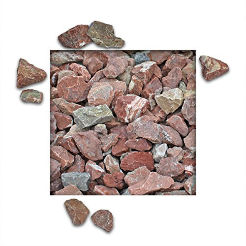 Kieskönig 25 kg Marmorsplitt Saalburger Marmor Altrot Ziersplitt Deko Marmor Dekoration Splitt Zierkies Körnung 22/32 mm