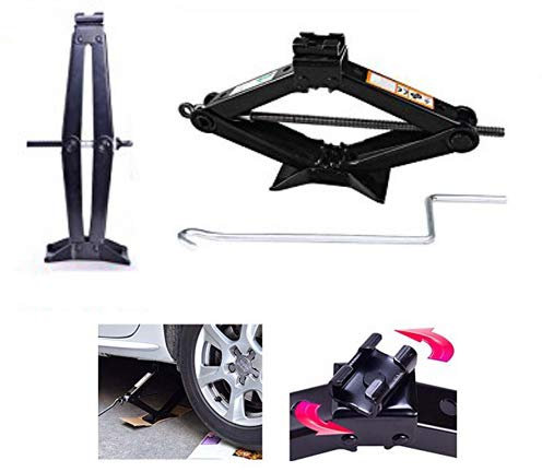 2 TONNE Scherenwagenheber mit Speed Griff für Auto Van Wind Up Lift Buben 3,6 cm 360 mm Höhe rostfreiem Stahl
