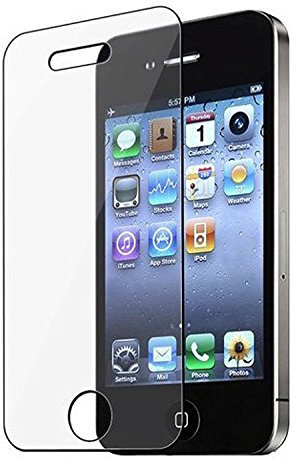 HeXtruX TRANSPARENT Genieforce® Premium Gorilla Ultra HD+ 2.5D Panzerfolie Schutzfolie 0.2mm für iPhone 4 / 4S - 9H Xtra HART – 2.5D Round