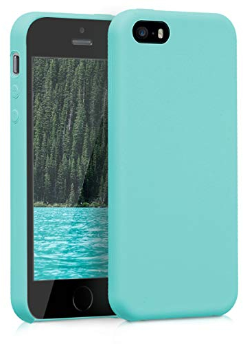 kwmobile Case Compatible with Apple iPhone SE (1.Gen 2016) / iPhone 5 / iPhone 5S Case - TPU Silicone Phone Cover with Soft Finish - Mint