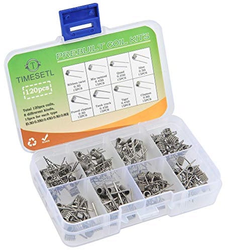 TIMESETL 120 pcs Alambre de Resistencia Alien Coils Aleación para RBA/RTA/RDA Alambre de Bobina de Atomizador Rebuildable