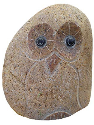 Dehner Dekofigur Eule, ca. 9 x 16 x 15 cm, Granit, grau, Sortiert