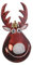 Christbaumkugel, Rentier rot, Hänger Dekor Glitter ca. 11,5 cm