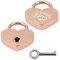 Liebesschloss,Herz Schloss mit Gravur und Schlüssel Liebes-Schloss Herzschloss Herz-Schloss Vorhängeschloss für Gepäck Handtasche Tagebuch Valentinstag Frau Mädchen Geschenk Damengeschenk Roségold