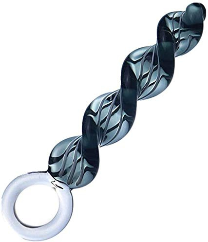 Glas Kristall Dildo Glas Butt Plug Analspielzeuge Glas Prostata-Massagegerä Sexspielzeug für Frauen und Männer (A)