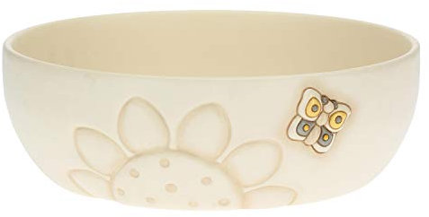 THUN - Ciotola con Fiore e Farfalla - Accessori Cucina - Linea Elegance - Porcellana - Ø 26 cm
