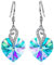 Kate Lynn Ohrringe Damen Schmuck Geschenke für Frauen Kristall Herz Ohrringe Silber 925 Ohrstecker Mädchen Valentinstag Muttertag Jahrestag Weihnachtsgeschenke für Damen Ehefrau Freundin Mama Frau