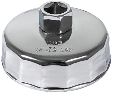 Llave de filtro de aceite de 74 mm, herramienta de extracción de filtro de aceite de 14 flautas para Mercedes Benz, Sprinter, Audi, Porsche, Volkswagen, Mazda y más, herramienta de llave de vaso de