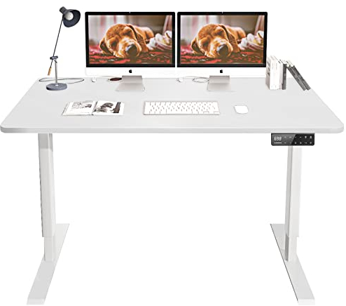 MAIDeSITe Höhenverstellbarer Schreibtisch (160x80cm), Höhenverstellbar Stehtisch Elektrisch, Energieeffizient‌ Flüsterleiser Dualmotor Traglast 160kg Mit Kollisionsschutz Funktion - S2 Pro
