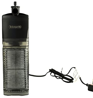 Interpet Interner Eckstromfilter CPF3, für Aquarien, platzsparend, Einstellbarer Durchfluss, Venturi für Belüftung, kaltes Wasser, tropisch, für Aquarien bis 160 l