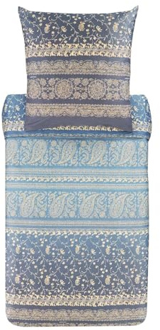 Bassetti Brenta Bettwäsche + 1 Kissenhülle aus 100% Baumwollsatin in der Farbe Perlgrau G1, Maße: 135x200 + 1 K 80x80 cm - 9325824