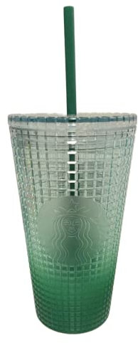 STARBUCKS Green Grid - Taza fría reutilizable de 473 ml, tamaño grande