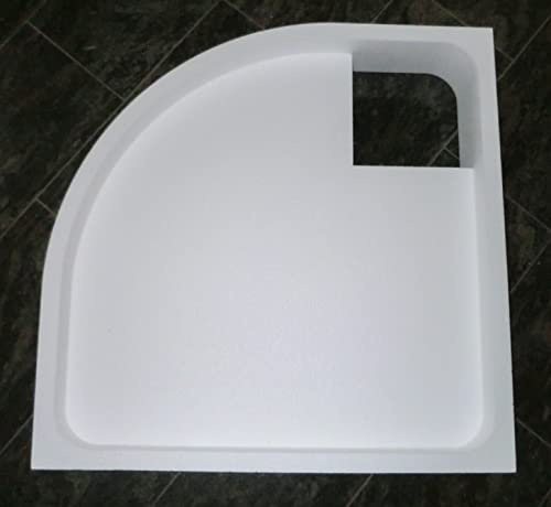 Generisch Universal Duschwannenträger Wannenträger Styroporträger für Duschwanne Viertelkreis verschiedene Größen, superflach/Höhe Träger 14 cm (80x80cm, Radius 55, Ablauf links)