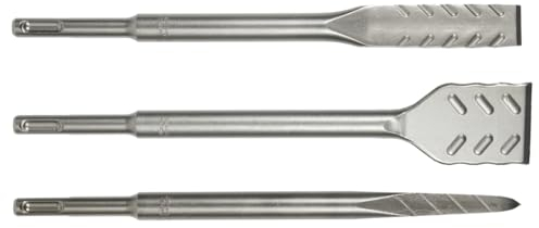 Makita E-20220 Premium SDS-PLUS Meißel-Set 3-teilig, 1x Spitzmeißel, 1x Flachmeißel, 1x Breitmeißel mit Verklemmschutz