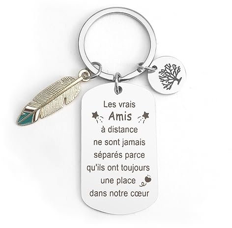 WRNZL WRNZ Cadeau Meilleure Amie Femme Cadeau Amitié Cadeaux Copine Amitié Noel Fete des Meres Anniversaire Paques Halloween Retraite Merci Amie Cadeaux Idee Original Utile Insolite Porte Clef