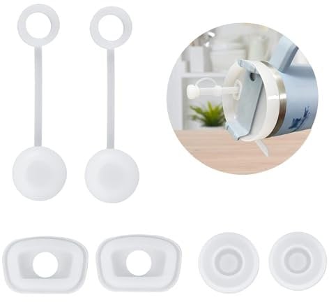 Silicone Spill Proof Stopper,6 Pack Mugs Cup Leakproof Silicone Seal Kit Compatible with 30/40 oz for Cup Accessories Including 2 Straw Cover Cap,2 Square Spill Stopper and 2 Round Leak Stopper