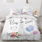 MEVASA Housse de Couette 140x200 Enfant Parure de Lit Paris Tour Eiffel Paris Rétro Housse de Couette Ado Garçon Fille 1 Personne Microfibre avec 2 Taies d'Oreillers 50x75 cm