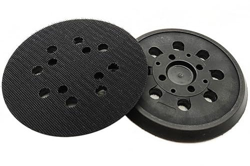 Piatto abrasivo da 125 mm per Bosch, piastra abrasiva da 125 mm, accessori per levigatrice orbitale PEX 300/400 AE / 4000 AE/AdvancedOrbit 18 (nero)
