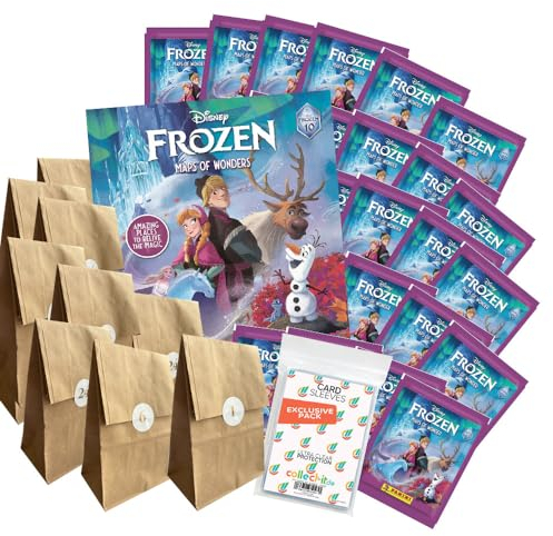 Bundle mit Disney Die Eiskönigin Reise voller Wunder Jubiläumskollektion Sammelsticker Adventskalender + Exklusive Collect-it Hüllen