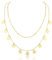 LOLIAS Kette Gold Damen Layering Halskette Damen 18k Vergoldet Silber & Rosegold Wasserfest Lange Ketten mit Anhänger for Frauen Doppel Mehrreihige Zarte Goldene Kette Damen Rund Plättchen Schmuck