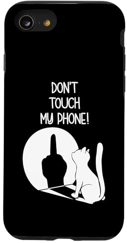 Hülle für iPhone SE (2020) / 7 / 8 Katzen Handyhülle Dont Touch My Phone