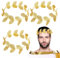 Wekuw 4 Stück Gold Blatt Stirnbänder, Gold Blatt Kronen Römischer Kopfschmuck Römisches Lorbeer Kranz Griechischer Kopfschmuck, für Damen Herren Zubehör