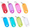 Lot de 16 Porte-clés Inscriptibles pour l'étiquetage, Porte-clés en Plastique Transparent, Boucle de Tri, Marquage des Clés pour La Maison, Le Bureau (5.4 x 2 cm)