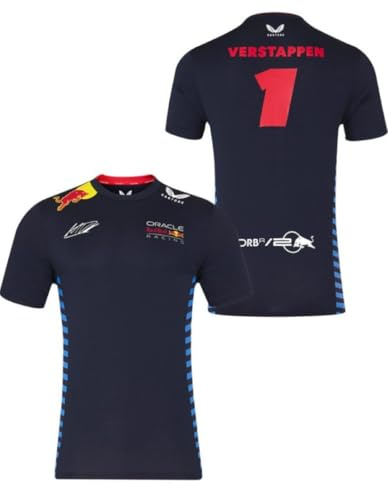 Red Bull Racing Max Verstappen T-Shirt 2024 (DE/NL/SE/PL, Alphanumerisch, XL, Regular, Regular, Night Sky)