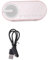 worien Tragbarer Bluetooth-Lautsprecher mit Digitaluhr mit Buntem Nachtlicht, Doppelwecker, Subwoofer, Rosa