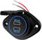 2-Port 12V USB Steckdose Panel Wandhalterung, 72W USB C PD 3.0 Auto Ladegerät Sockel für wasserdichte USB 2 36W PD Port Steckdose Zubehör für Van Marine Bus RV LKW