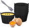 6 Piezas Molde Silicona Freidora de Aire para Huevos, Reutilizable Molde Magdalenas Air Fryer, Cazador Furtivo Huevos Accesorios Freidora de Aire para Muffins Grandes, Cupcakes