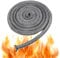 Ofendichtschnur,Dichtung für Ofentür,Dichtungsband für Kaminofen,Kamindichtung Ofendichtband,Oven Sealing Cord,Dichtung Dichtungsband,Feuerfest Glasfaserschnur Türdichtung,10 mm*2 m,Schwarz