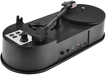 ACAGALA 33/45 PRM LP Turntable to MP3 Converter Vinyl to MP3 Converter Turntable with 5V DC Adapter with SD Card Slot