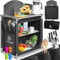KESSER® Campingküche | Inkl. Tragetasche & Becherset | Campingschrank Faltschrank | mit Aluminiumgestell | Reiseküche | Küchenbox | Zeltschrank | Outdoor Camping Küche | Anthrazit | Typ F2