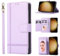 Wuhaizher for iPhone XS Max Case Mirror Shockproof Leather Flip Folio Wallet Cover for Girls Women with Stand Card Holder Magnetic Closure Protective Phone Case for iPhone XS Max, Purple