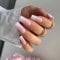 KQueenest Ombré Rosa Press On Nails Lange Mandel Eckig, Sarg Nägel zum Aufkleben French, Glänzende Jelly-Gel Fake Nails Fingernägel zum aufkleben Ballerina, Acryl Kunstnägel für Frauen, 24 Stück
