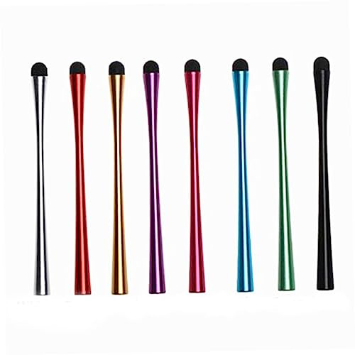 POPETPOP Stift für Touchscreen 5 Stück Schlanker Stylus im Taillendesign aus Silikon und Legierung Kapazitiver Stift für Tabletten und Smartphones zum Schreiben Malen und Zufällige Farbe