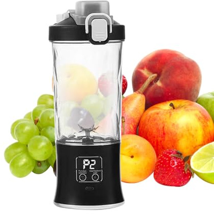 Tasse mélangeur, shaker électrique de protéines – Mélangeur de légumes rechargeable pour jus, café, glace, mélange d'aliments complémentaires