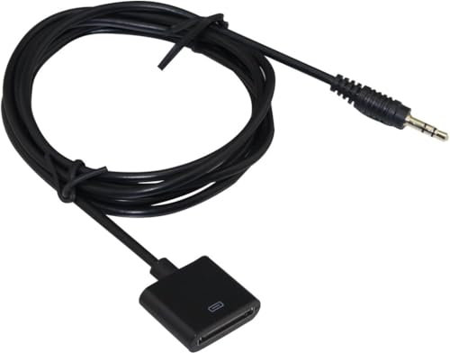 Aux Cable for iPod 30Pin Female to 3.5mm Male Jack | Compatible with Fly Audio Car System | Plug & Play Music Adapter | Aux Audio Cable for iPod to Car Stereo Input