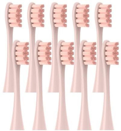 OUTIFUOTPP 10pcs Replacement Heads Compatible for Oclean Flow/X/X PRO/ Z1/ F1/ One/Air 2 /SE Brush Heads Soft Dupont Sonic Toothbrush Vacuum Bristle(10pcs Pink)