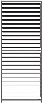 PRIMEYARD 1-teilige Lamellenwand aus Aluminium - verstellbares Paneel in Grau für Pergola Deluxe