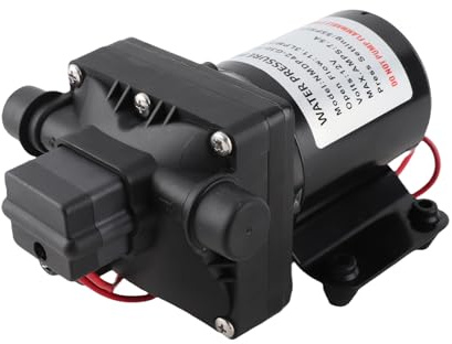 Generic Premium 12V DC RV Caravan Selfpriming Water Pump 55 PSI 3 Gallons Per Minute 7.5 Amps PVC & Copper Material for Outdoor Use